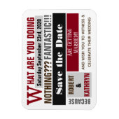 Fun & Trendy "Save the Date" Weddenschap Magneet (Verticaal)