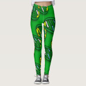 Fun Trendy Science DNA Abstract gepatterd  Leggings (Voorkant)