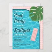 Fun & Trendy Summer Pool Party Elke Leeftijd Verja Kaart (Voorkant)