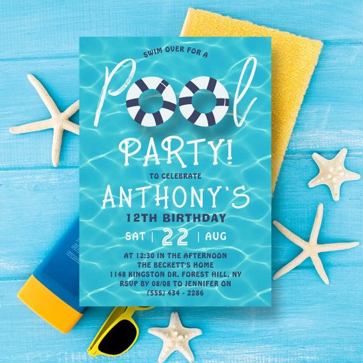 Fun & Trendy Summer Pool Party Elke Leeftijd Verja Kaart