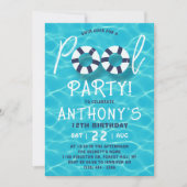 Fun & Trendy Summer Pool Party Elke Leeftijd Verja Kaart (Voorkant)