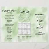 Fun Tri-Fold Wedding Programme Flyer (Voorkant)
