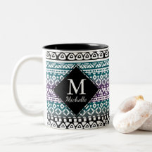 Fun Tribal Print Monogram Mok