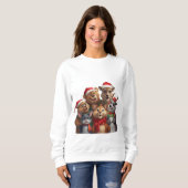 Fun Trio-trui met honden – Grappig dier sweatshirt (Voorkant volledig)