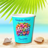 Fun Tropical Aloha Afstuderen Papieren Bekers