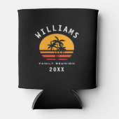 Fun Tropical Beach Family Reunion Summer Vacking Blikjeskoeler (Voorkant)