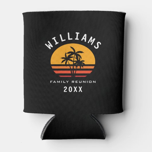 Fun Tropical Beach Family Reunion Summer Vacking Blikjeskoeler (Voorkant)