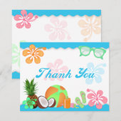 Fun Tropical Bedankt voor je notitiekaarten (Voorkant / Achterkant)