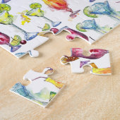 Fun Tropical Cocktails Drink Waterverf Legpuzzel (Zijkant)