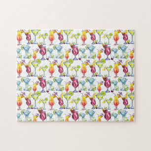 Fun Tropical Cocktails Drink Waterverf Legpuzzel