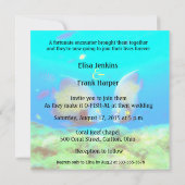 Fun Tropical Fish Love Weduwation Invitation Kaart (Achterkant)