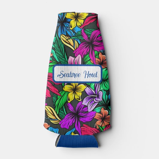 Fun Tropical Flowers Flesjeskoeler (Voorkant)