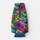 Fun Tropical Flowers Flesjeskoeler (Achterkant)