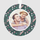 Fun Tropical Kerstmis Fa la la la Let's Roll Foto Ornament (achterkant)