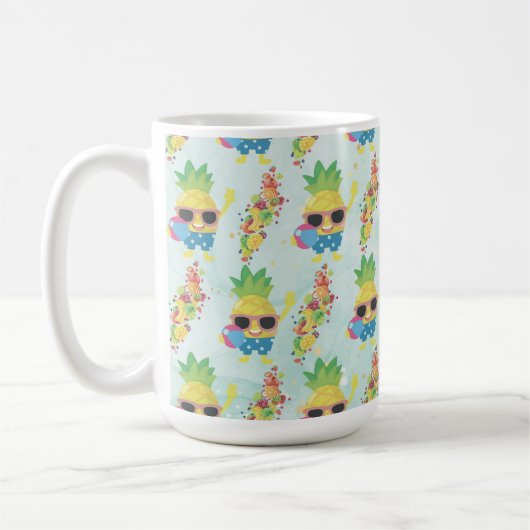 Fun Tropical Pattern Koffiemok (Links)