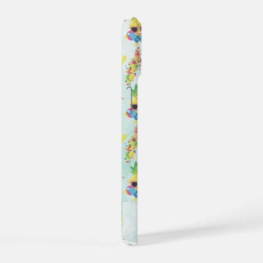 Fun Tropical Pattern with Custom Name  iPhone 15 Case (Rechterkant)