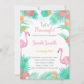 Fun Tropical Summer Party Kaart voor meisjes of Ki (Voorkant)