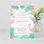 Fun Tropical Summer Party Kaart voor meisjes of Ki (Staand voorkant)