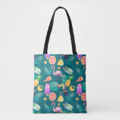 Fun Tropical Summer Pattern Tote Bag (Voorkant)