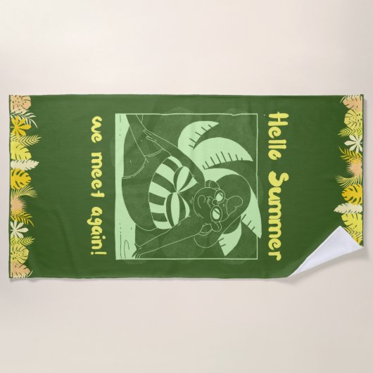 Fun Tropical Summer Strandlaken (Voorkant)