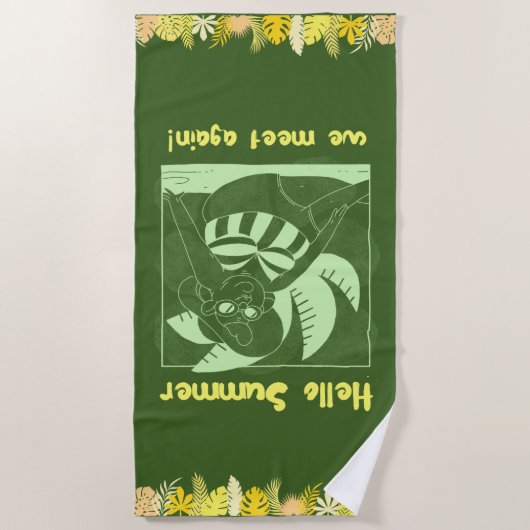 Fun Tropical Summer Strandlaken (Voorkant)