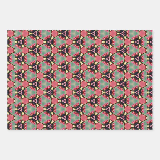 Fun Tropisch Geel en Roze Boho Aloha Inpakpapier Vel (Voorkant 3)