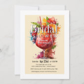 Fun Tropisch Vrijgezellenfeest Cocktails Drinken Kaart (Voorkant)