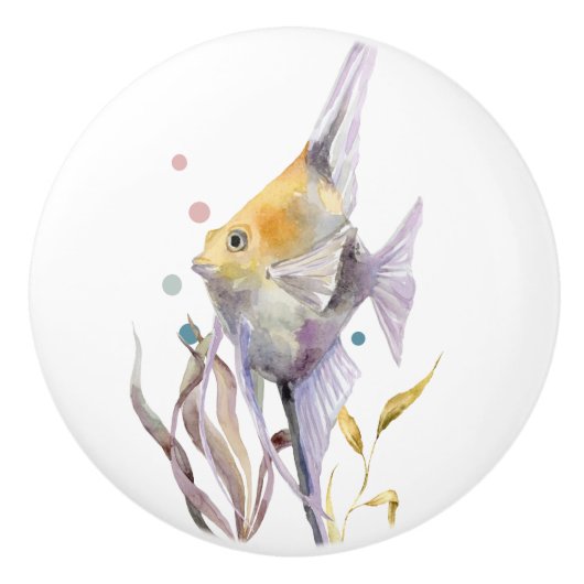 FUN TROPISCHE VIS, VACATIE BEIDE HUIS KERAMISCHE KNOP (Voorkant)