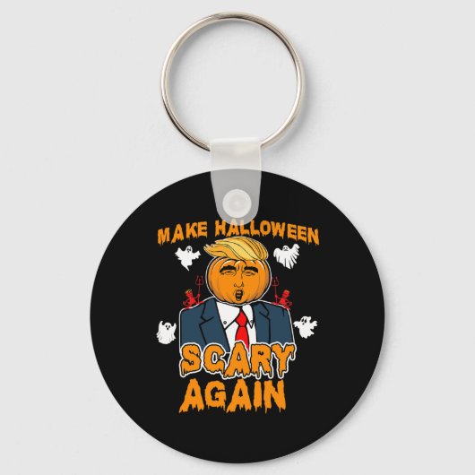 Fun Trump Halloween MAAK HALLOWEEN WEER ENG Sleutelhanger (Voorkant)