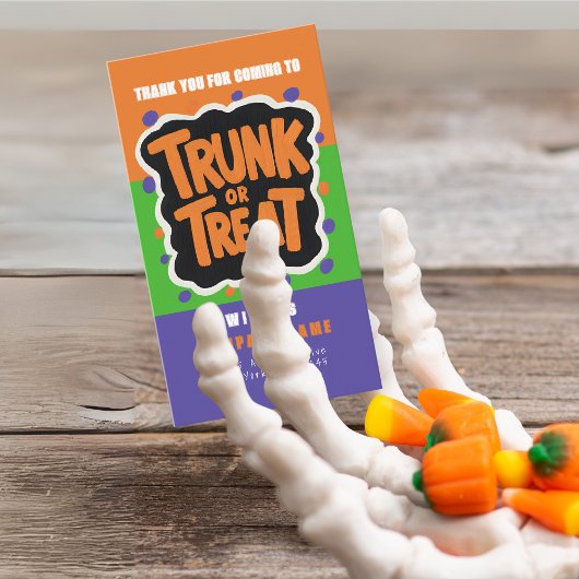 Fun Trunk of Behandel Halloween Visitekaartjes