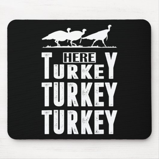 Fun Turkey Hunter Gift Turkije Muismat (Voorkant)