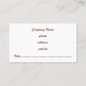 Fun Turquoise Dierenprint Visitekaartje (Achterkant)