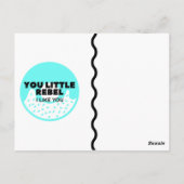 Fun Turquoise Donut Briefkaart (Achterkant)