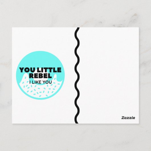 Fun Turquoise Donut Briefkaart (Achterkant)