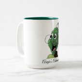 Fun turtle mok! tweekleurige koffiemok (Voorkant links)