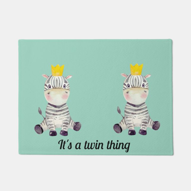 Fun Twin Zebra Deurmat (Voorkant)