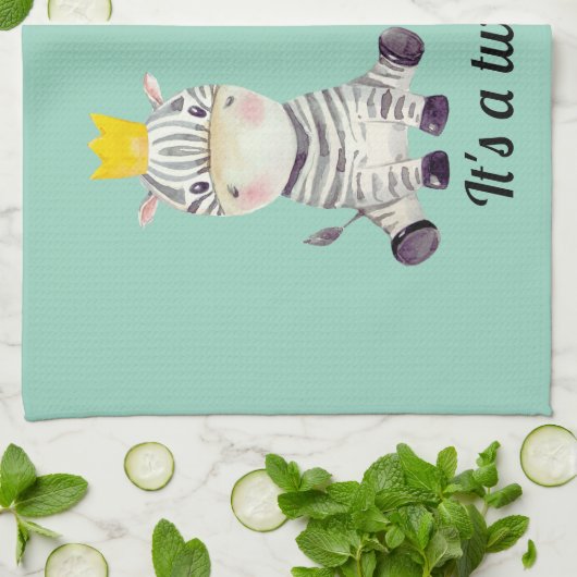 Fun Twin Zebra Theedoek (Gevouwen)