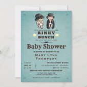 Fun Twins Binky Bunch Western Baby shower Kaart (Voorkant)