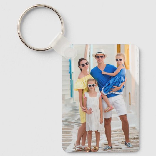 Fun Two Photo Double Sided Aluminum Sleutelhanger (Voorkant)