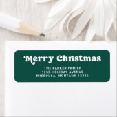 Fun Typografie | Moderne groene kerst Etiket (Insitu)
