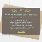 Fun Typography Housewarming Party Invite Kaart