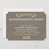 Fun Typography Housewarming Party Invite Kaart (Voorkant)