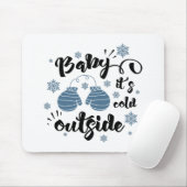 Fun Typography Kerstmis Muismat (Met muis)