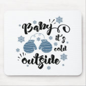 Fun Typography Kerstmis Muismat (Voorkant)