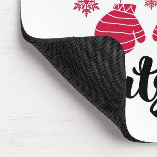 Fun Typography Kerstmis Muismat (Hoek)