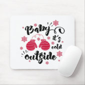 Fun Typography Kerstmis Muismat (Met muis)