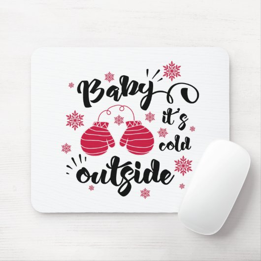 Fun Typography Kerstmis Muismat (Met muis)