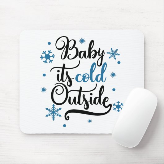 Fun Typography Kerstmis Muismat (Met muis)