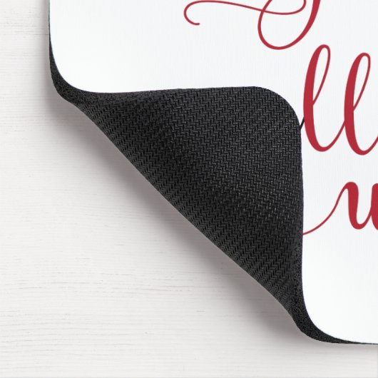 Fun Typography Kerstmis Muismat (Hoek)