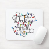 Fun Typography Kerstmis Muismat (Met muis)